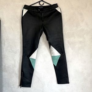 April May Slim Leather Pants